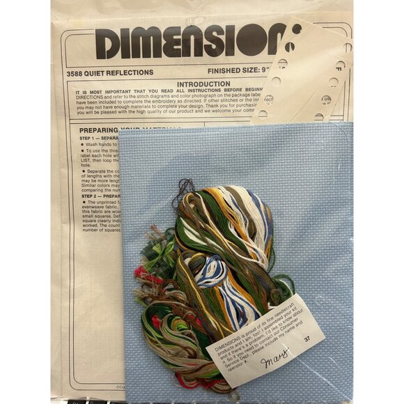 Dimensions Counted Cross Stitch Kit Quiet Reflections 9"x12" Frame Size Design - Picture 4 of 7